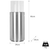thumbnail of Bio Ethanol Kamin Stand Ø34cm x 86,5cm Edelstahl 1L Ethanolkamin Glasfeuer Ofen