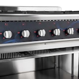 thumbnail of Cocina de gas profesional, 6 fuegos, llama piloto, con base abierta, acero inoxidable AISI 304, 85 x 105 x 70 cm, 43,2 kW EASYLINE 11476 Vaiotec