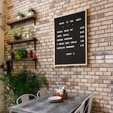 thumbnail of Securit® Quadro de letras - 256 letras, números e ícones - Madeira com acabamento em teca envernizada - Kit de montagem incluído - 60x80cm