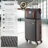 thumbnail of tectake Juego de maletas Madison, 13 piezas, cerradura TSA 49 x 30 x 76 cm Antracita