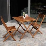thumbnail of Mesa bistro cuadrada plegable de madera de eucalipto - Oviala