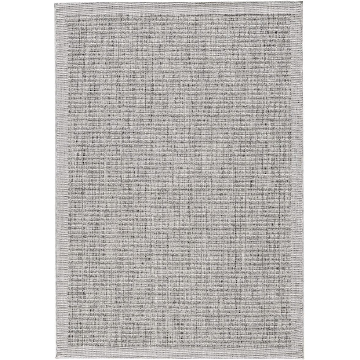 Balkonteppich Einfarbig Wetterfest Waschbar Strapazierfähig Terrasse Garten Schadstoffgeprüft Grau 240x340 cm – ORIANA von Kadima Design