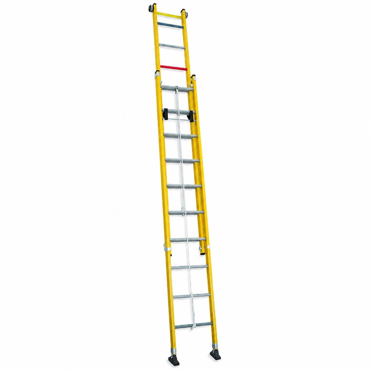 Escalera Dieléctrica Homologada EN 61478 Todo Fibra TRF2C de Doble Extensión a Cuerda 16x2 Peldaños para Electricista