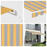 thumbnail of Wasabi - Toldo Exterior Enrollable 4x2,5 Amarillo - Lona Poliéster – Estructura Aluminio Inclinación Regulable