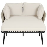 thumbnail of Merax tuinlounge, 2-zitsbank met kussens en touwvlechtwerk, outdoor, beige