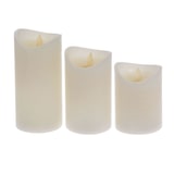 thumbnail of WellHome - Juego de 3 Velas LED con efecto Cera y llama oscilante con mando a distancia