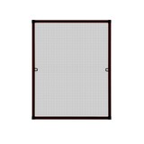 thumbnail of Fliegengitter Insektenschutz Fenster Alu Rahmen Bausatz 120 x 140 cm braun auf Maß