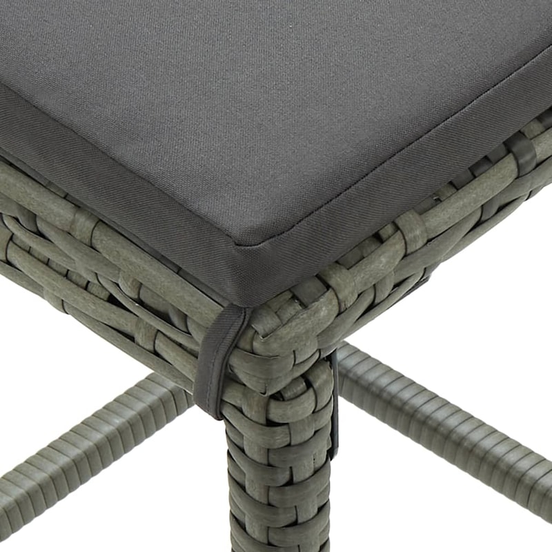 VidaXL 9-delige Tuinset met kussens poly rattan zwart - Kantoormeubelen