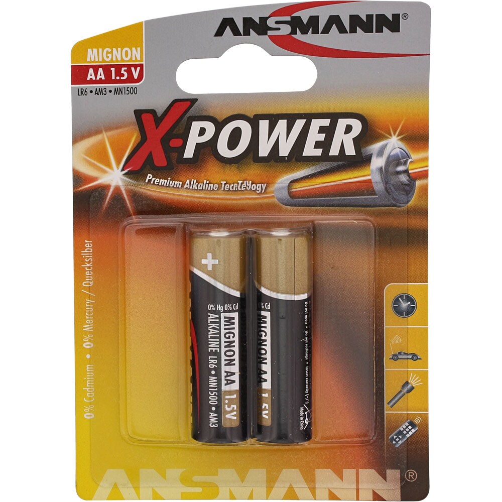 Ansmann 5015613 1x2 Ansmann Alkaline Mignon AA LR 6 X-Power