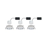 thumbnail of Paulmann LED Einbauleuchte 3-Step-Dim Cole Coin Basisset  IP44 rund 88mm  Coin 3x6W 3x470lm 230V dimmbar 2700K Weiß matt#Silber 93410