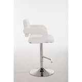 thumbnail of Banco de bar Dublin em imitação de pele branco/cromo