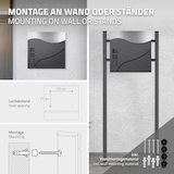 thumbnail of ECD Germany Standbriefkasten Anthrazit Edelstahl 120 cm mit Zeitungsfach, Postkasten Anthrazit-Silber, matt gebürstet, modern