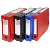 thumbnail of Exacompta - Réf. 59931E - Carton de 10 boites d'archives à pression Dos 100 mm polypropylène 7/10e Opaque - A4 - Noir