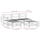 thumbnail of vidaXL 5-tlg. Garten-Lounge-Set Massivholz Kiefer