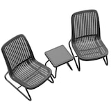 thumbnail of tectake Wicker zitgroep Modica voor 2 personen, ergonomisch - grijs - 405023