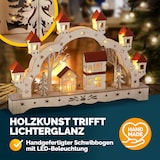 thumbnail of Monzana Schwibbogen Landschaft Holz Hellbraun LED Beleuchtet Weihnachten Deko Weihnachtsbogen Lichterbogen