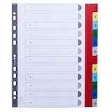 thumbnail of Exacompta - Réf. 2512E - Carton de 20 Intercalaires imprimés numériques PP couleurs - page d'indexation - 12 onglets de 1 à 12 - A4 maxi