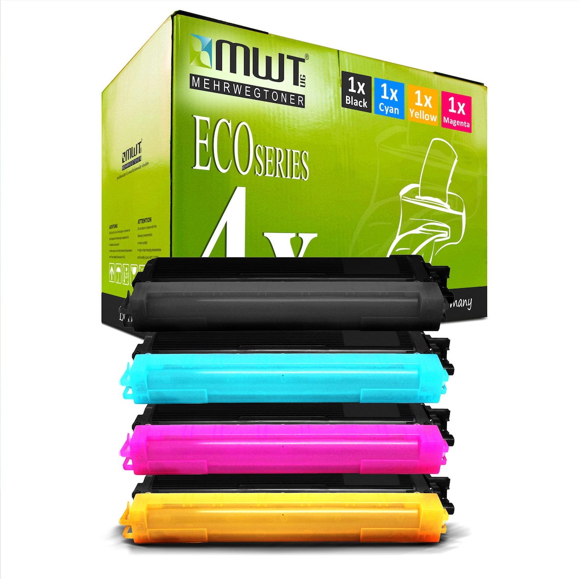 4 Mehrwegtoner kompatible Lasertoner ersetzt Brother TN-230 TN-230BK TN-230C TN-230M TN-230Y Mehrfarbig