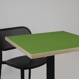 thumbnail of Restootab - Mesa 70x70cm - modelo Bazila verde cantos madera