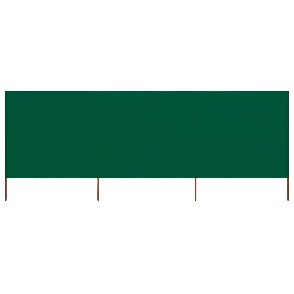Helloshop26 - Paravento/paravento pieghevole a 3 pannelli x tessuto 400 x 160 cm verde 02_0008811