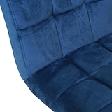 thumbnail of 2er-Set Barhocker gepolstert mit Lehne | Sitzhöhe 63-87cm | höhenverstellbar | Samt Petrol-Blau | Fuß Schwarz| Tresenhocker Barstuhl