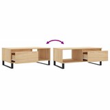 thumbnail of Décoshop26 - Table basse avec tiroir design moderne et contemporain 90 x 50 x 36,5 cm bois d'ingénierie couleur chêne et métal DEC039045