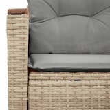 thumbnail of vidaXL Gartensofa mit Kissen 2-Sitzer Beige Poly Rattan