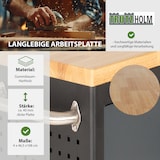 thumbnail of Werkstattwagen DELUXE 6 Schubladen + Tür unbestückt mit massiver Arbeitsplatte Anthrazit/grau