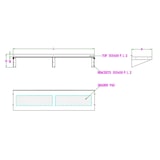 thumbnail of Combisteel Rfs Wandbord inklusive Konsolen aus Edelstahl AISI 430 1800x400x190mm