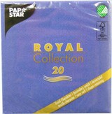 thumbnail of 12 X 20 Servietten "ROYAL Collection" 1/4-Falz 33 cm x 33 cm dunkelblau