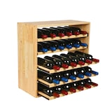 thumbnail of PROREGAL Modulares Weinregal VINCELLAR MOD | HxBxT 60x60x30cm | Auszug Modul für 30 Flaschen | mit ausziehbaren Ebenen | Massives Kiefernholz | Natur
