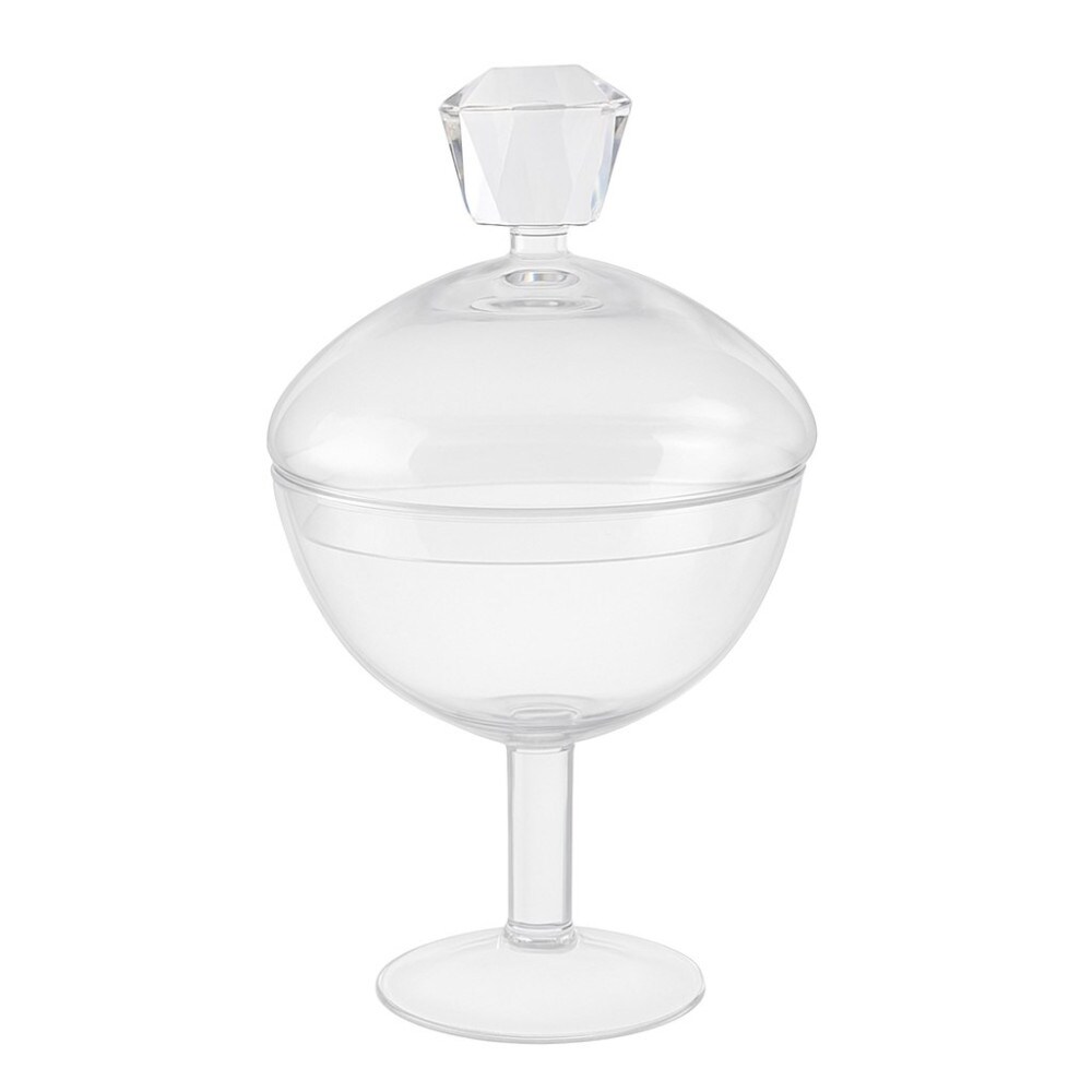 Bonbonnière en verre avec diamant h24cm