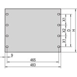 thumbnail of SCHROFF 19"-Frontplatten - 19"BLINDPLATTE 2HE ELOXIERT