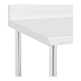 thumbnail of Table Inox 120x70cm - Avec Roulettes et Dosseret - Equipementpro