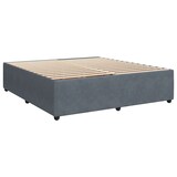 thumbnail of vidaXL Boxspringbett mit Matratze Dunkelgrau 180x200 cm Samt