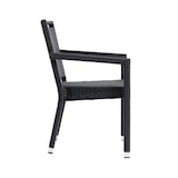 thumbnail of METRO PROFESSIONAL Silla apilable Barbados con reposabrazos y asa, poliratán, negro