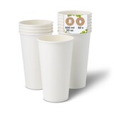 thumbnail of BIOZOYG Pappbecher 50 Stück 500 ml / 20 oz, Ø 90 mm, weiß - Becher für Heißgetränke - Kaffeebecher to go - Einwegbecher, Alternative zu Styroporbecher