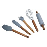 thumbnail of BERGNER - Set di 3 Padelle in Alluminio Pressato Ø16/Ø20/Ø24 cm Adatte per Induzione Navy Black con Set di 5 utensili da cucina in silicone e legno