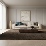 thumbnail of Teppich Schlafzimmer Hochflor Unifarben Samtweich Waschbar Strapazierfähig Wohnzimmer Braun 280x370 cm – SALZACH von Kadima Design