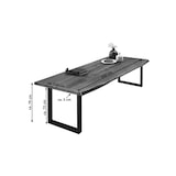 thumbnail of SAM® Esstisch Baumkante massiv Akazie nussbaumfarben 240 x 110 silber VALIN