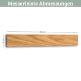 thumbnail of DELUKE® Magnetleiste Messer aus Eichenholz KYLO [STARKER MAGNET] - 40cm Breite | Messerhalter magnetisch Holz Küchenmesser Organizer