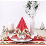 thumbnail of Airlaid Serviette Girlande Weihnachten in Rot, 40 x 40 cm, 50 Stück - APARTina
