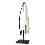 thumbnail of Parasol déporté 3x3m et 4 dalles à remplir aluminium blanc  - Oviala