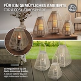 thumbnail of ECD Germany Bambus Laterne, Windlicht H:42,5cm Holzfarbe Gartenlaterne mit Henkel & Glaseinsatz, Bambuslaterne, Kerzenhalter Innen/Außen, Deko Laterne