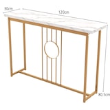 thumbnail of COSTWAY Schmaler Konsoletisch, Flurtisch, Marmor-Optik, Beistelltisch mit Metallrahmen, Eingangstisch, Modern