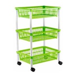 thumbnail of Carrito verdulero de cocina de 3 alturas plasticForte verderuedas para frutas