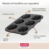 thumbnail of Moule à muffins 6 empreintes 28 x 19 cm Zenker Black Metallic