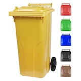 thumbnail of Mega Deal 2x PROREGAL 2-Rad-Mülltonne, 120 Liter, HDPE Kunststoff, Rot, Mülltonne, Müllgroßbehälter, Mülleimer, Abfalltonne, Müllbehälter