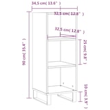 thumbnail of vidaXL Sideboard Räuchereiche 34,5x32,5x90 cm Holzwerkstoff