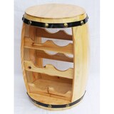 thumbnail of Weinregal Weinfass Fass aus Holz H-42 cm Nr.1511 Flaschenständer Regal Naturlack